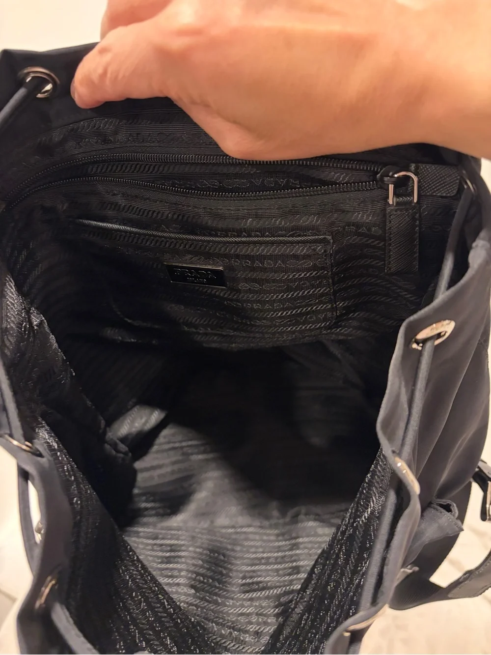 Prada Medium Backpack in Black